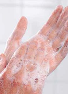 After washing with soap, ensure your hands are completely dry.